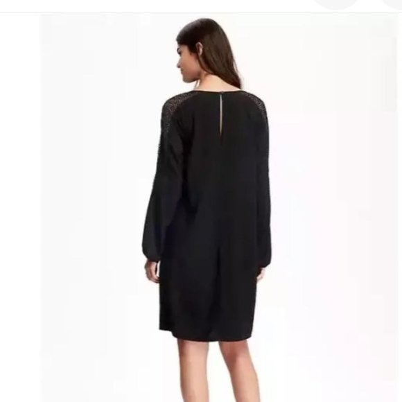 Old Navy Small Long Lace Crochet Sleeve Crewneck Shift Dress NEW WITH TA… - Picture 3 of 9